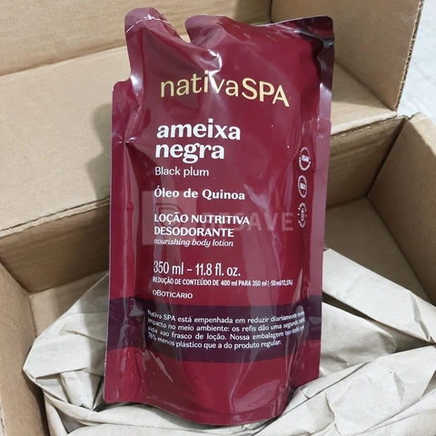Refil Loção Desodorante Hidratante Corporal Nativa Spa Ameix