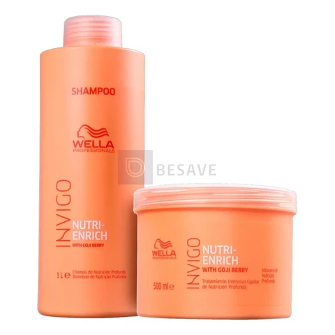 Wella Professionals Invigo Nutri Enrich Kit Shampoo 1000ml + Máscara 500ml