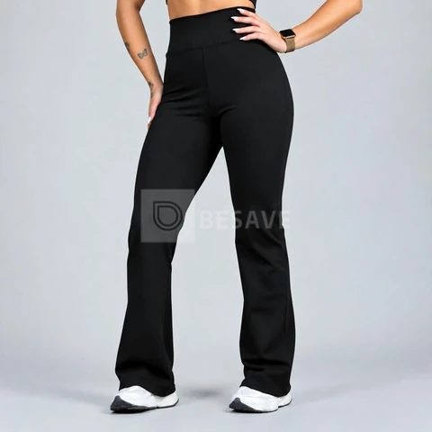 Calça Legging Leg Flare Zero Transparência Grossa Academia