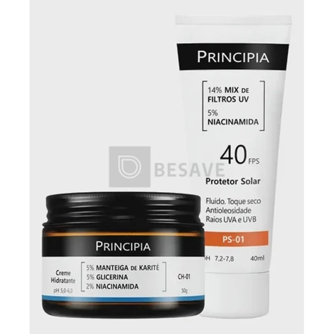 Principia Kit Hidratação E Proteção Ch-01 + Ps-01 Fps 40 Todo Tipo De Pele Dia/noite