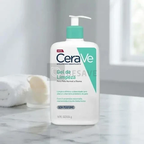Gel de Limpeza Facial Pele Oleosa 3 Ceramidas e Niacinamida CeraVe 454g