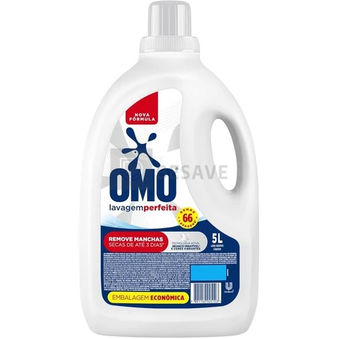 Omo Sabão Líquido Lavagem Perfeita 5l - Tampa pode Variar