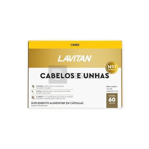 Multivitamínico Lavitan Cabelos E Unhas Com 60 Cápsulas