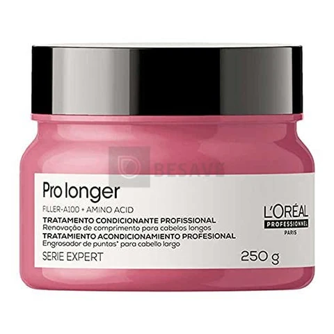 L'Oréal Professionnel Pro Longer, Máscara de Tratamento Capilar para Cabelos Finos e Afinados, Reduz Quebra e Pontas Duplas, Proporciona Brilho, Suavidade e Densidade aos Fios, 250g