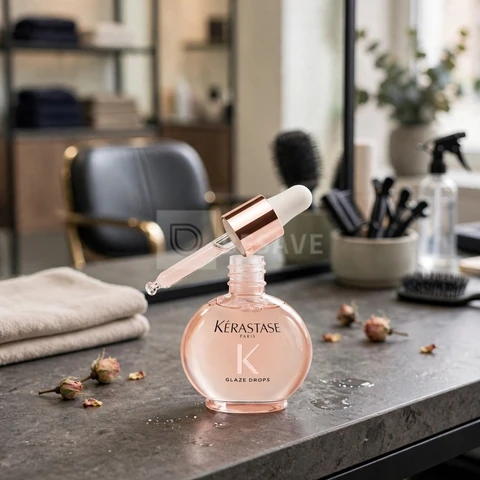 Kérastase Gloss Absolu Glaze Drops – Finalizador para Todos os Tipos de Cabelos com Tendência ao Frizz, com Óleo de Rosa Silvestre – Potencializa Brilho, Elasticidade e Maciez 45ml