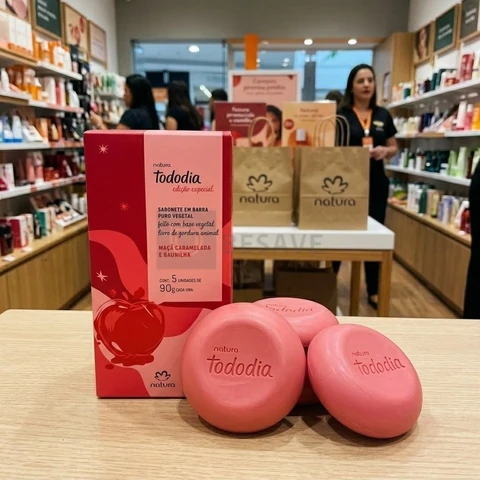 Sabonete Em Barra Natura Tododia Maçã Caramelada 5un 90g