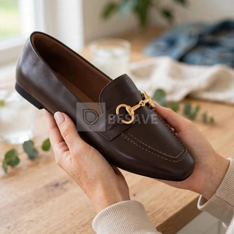Mocassim Feminino Lumiss Clássico Bico Quadrado Bridão