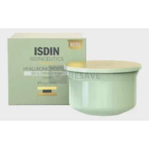 ISDIN Refil Creme Hidratante Anti-Idade para Pele Oleosa Isdinceutics Hyaluronic Moisture Oily Skin - 50g