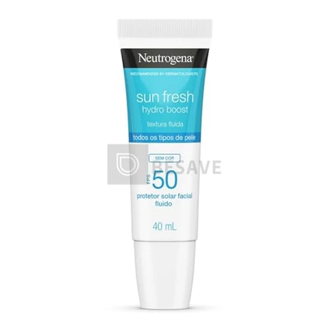 Protetor Solar Facial Neutrogena Sun Fresh Hydro Boost, Sem Cor, FPS 50, 40ml