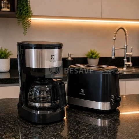 Cafeteira Elétrica Electrolux 15 Xícaras ECM10 + Torradeira 8 Níveis Efficient ETS10 Kit Café da Manhã Electrolux