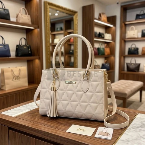 Bolsa Feminina Lorena Transversal Imediato Cor Marfim
