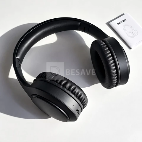 Fone De Ouvido Headphone Dapon H02D Bluetooth 5.1 Over-ear 22h Preto