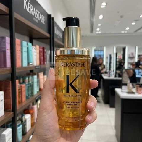 Óleo Capilar Kérastase Elixir Ultime L'Huile Originale Refilável, Cabelo Brilhante, Nutrido 75ml