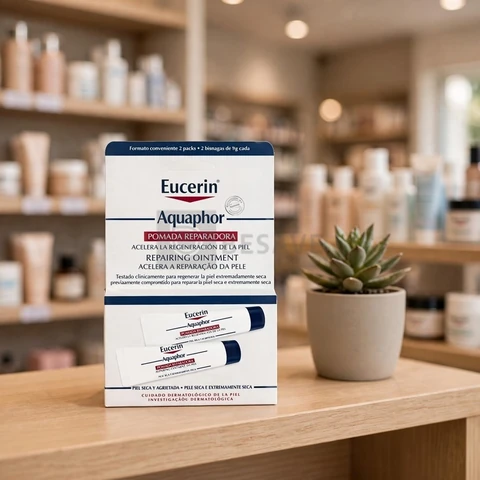 EUCERIN Pomada Reparadora Aquaphor Duopack 10ml, Hidratação Intensiva, Hidratante Labial