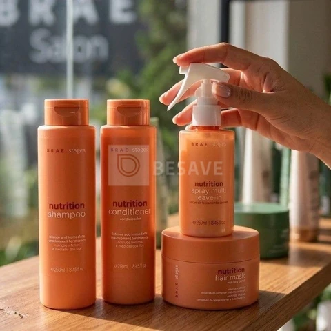 Stages Nutrition Sh + Cd + Máscara + Leave-in - Braé
