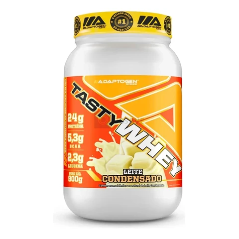 Proteína Adaptogen Science Tasty Whey Gourmet em pó sabor Leite condensado x 900g