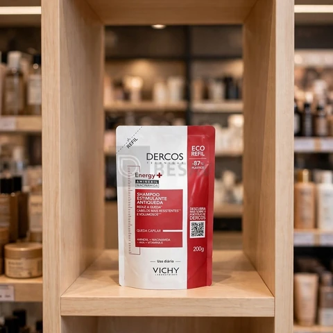 Vichy Dercos Energy+ Shampoo Antiqueda Estimulante Refil, 200g