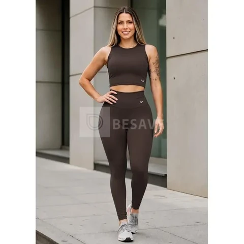 Conjunto Blackout Zero Transparência Legging E Cropped Suple