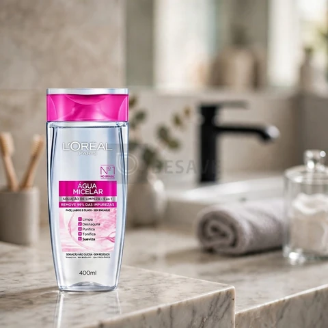 L'Oréal Paris Dermo Expertise, Água Micelar Purificante 5 em 1, 400ml