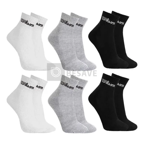 Kit 6 Pares Meias Wilson Cano Médio Masculino Adulto 38-43