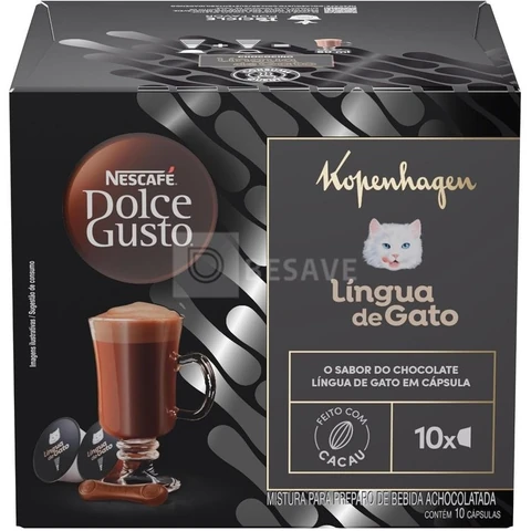 Achocolatado em Cápsula Nescafé Dolce Gusto Kopenhagen Língua de Gato 10 cápsulas