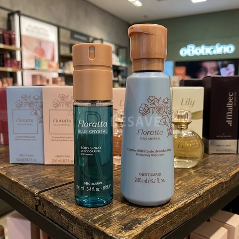 Combo Floratta Blue Crystal: Body Spray + Creme Corporal