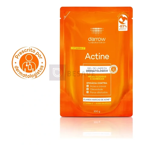 Gel de Limpeza Facial Darrow Actine Pele Oleosa e Acneica Refil 300g