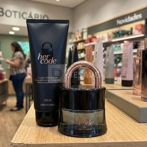 Her Code Eau De Parfum 50ml + Loção Corporal 200ml Vegano Cruelty-Free