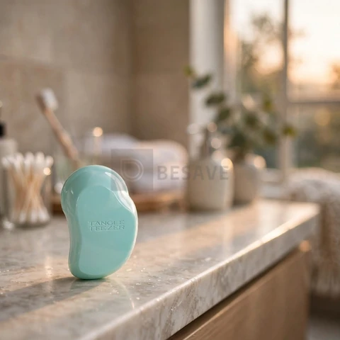Tangle Teezer - Escova de cabelo desembaraçadora The Original Mini para todos os tipos de cabelo, úmido e seco. Cor: Verde água
