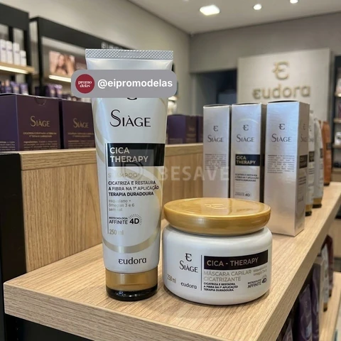 Kit Eudora Siage Cica-Therapy Shampoo 250ml + Máscara 250g