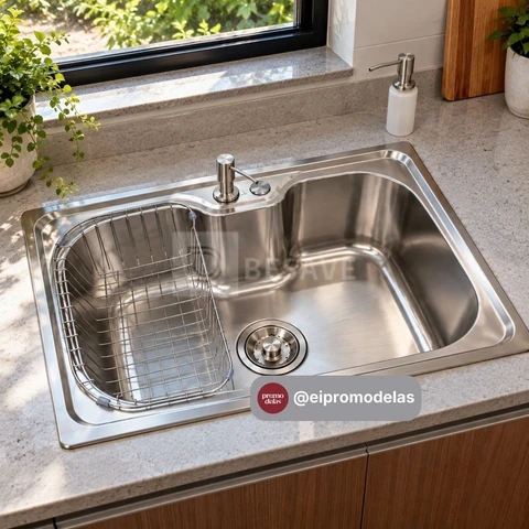 Cuba Gourmet Cozinha Aço Inox Escovado com Acessórios 60x42cm Stillus Home