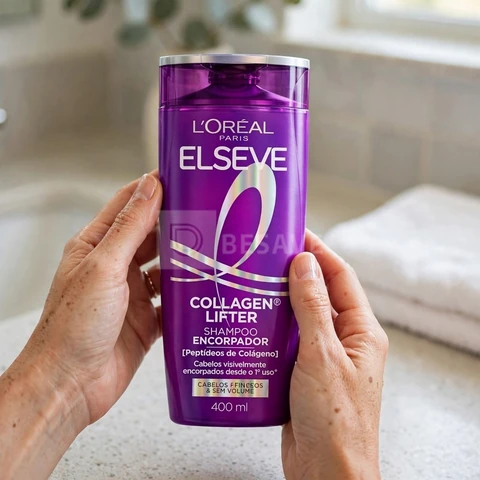 Shampoo para Cabelos Finos Elseve L'Oréal Paris Colágeno Encorpador 400ml