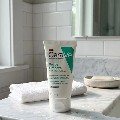 Gel de Limpeza Facial Pele Oleosa 3 Ceramidas e Niacinamida CeraVe 60g