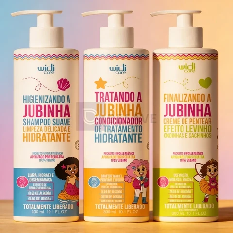 Kit Jubinha - Shampoo + Condicionador + Creme De Pentear