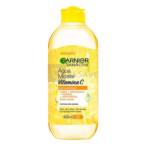 Água Micelar Garnier Uniform & Matte Antioleosidade Vitamina C 400ml