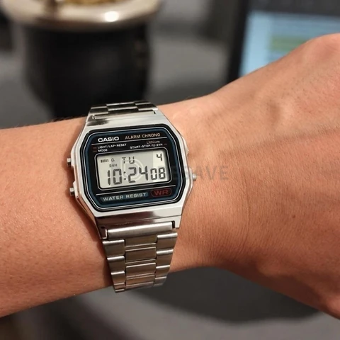 Relógio Casio Digital Vintage Prata Unissex Original Barato