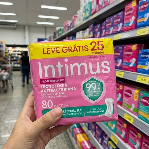 Protetor Díário Intimus® Tecnologia Antibacteriana - 80 un