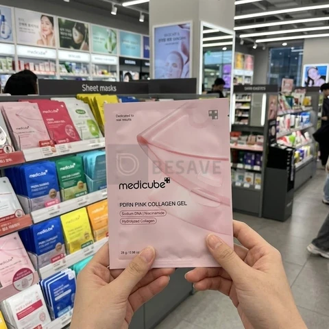 Máscara Facial em Gel Medicube PDRN Pink Colágeno para Elasticidade e Brilho da Pele