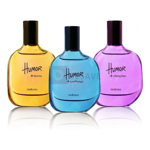 Kit Natura Humor Mood Boosters: Colônia Vibrações 25ml + Confiança 25ml + Ânimo 25ml (layering/sobreposições))