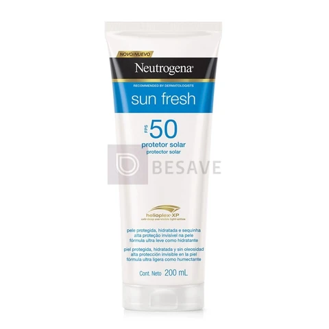Protetor Solar Corporal em Loção Neutrogena Sun Fresh, FPS 50, 200ml