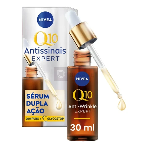 NIVEA Q10 Sérum Antissinais Expert Dupla Ação 30ml, Previne e Reduz Rugas, Renova a Pele, Hidratação Profunda