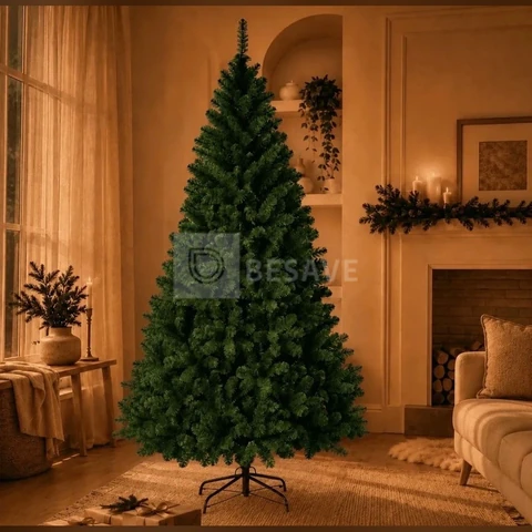 Árvore De Natal Premium Pinheiro Cheia Luxo 180cm 750 Galhos Cor Verde