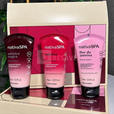 Mini Kit Presente Nativa Spa Ameixa Boticário (3 Itens)
