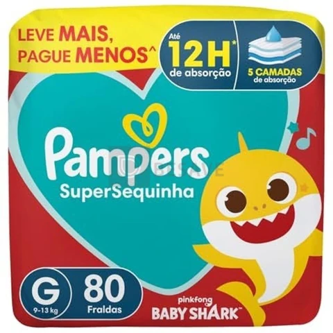 Fralda Pampers Supersequinha Tamanho G 80 Unidades