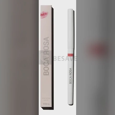 Contorno Labial Retrátil Boca Rosa Amêndoa à Prova d'Água