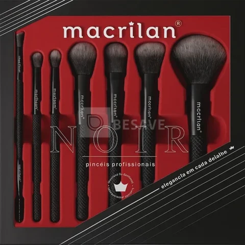 Pincéis Profissionais Maquiagem 7un Macrilan Ed009