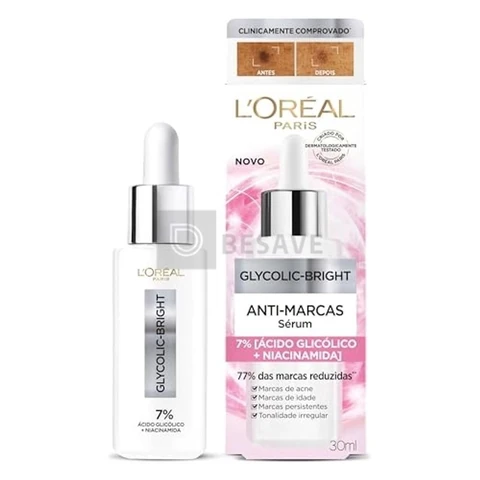 L'Oréal Paris Glycolic Bright Sérum Facial Anti-Manchas, 30 ml