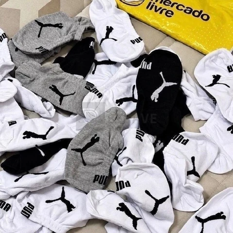 Kit 9 Pares Meias Puma Sapatilha Cano Curto Baixo Original