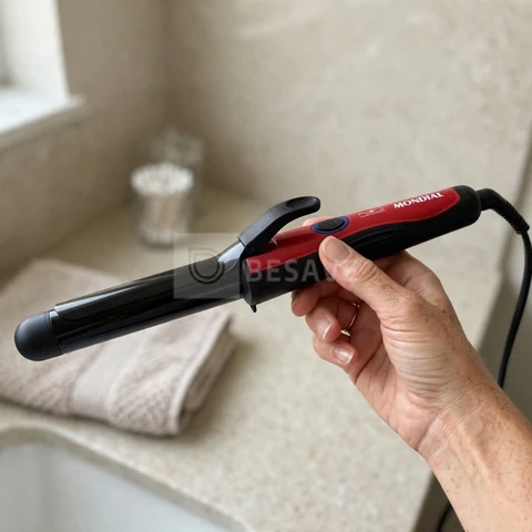 Modelador de Cachos Mondial, Preto e Vermelho, Bivolt