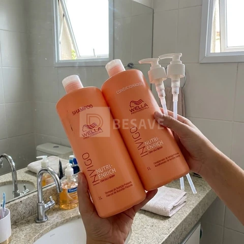 Kit Wella Invigo Nutri-Enrich Shampoo 1L + Condicionador 1L